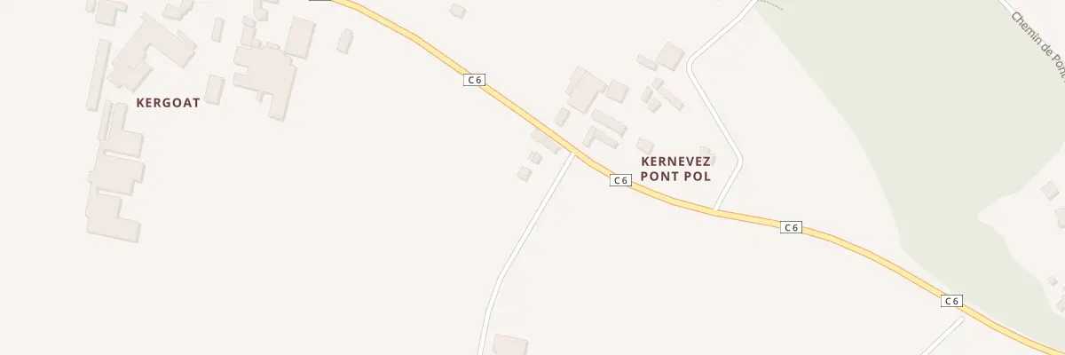Plan du 3 Kernévez Pont Pol à Ploudaniel
