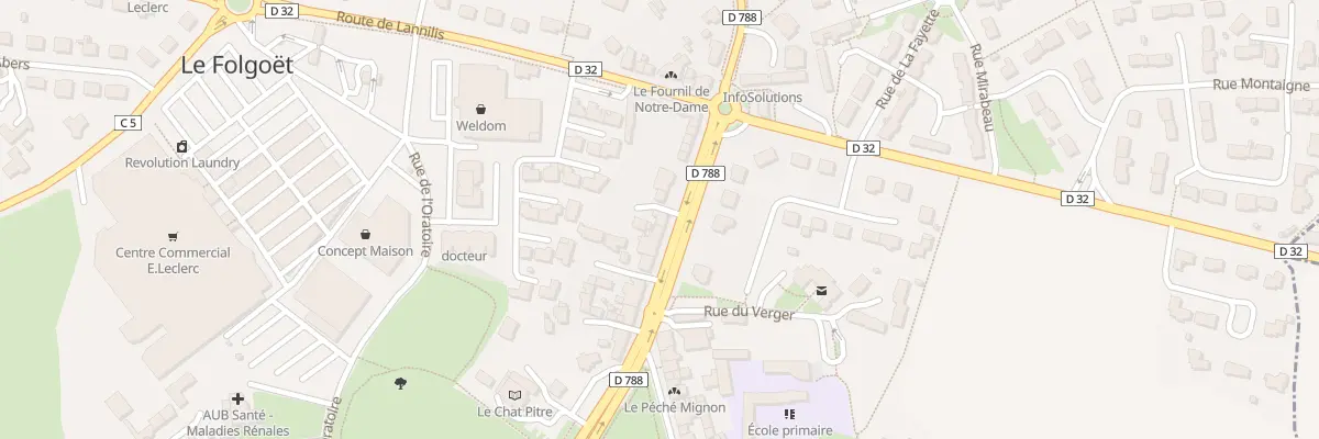 Plan du 283B Croix Rouge au Folgoët