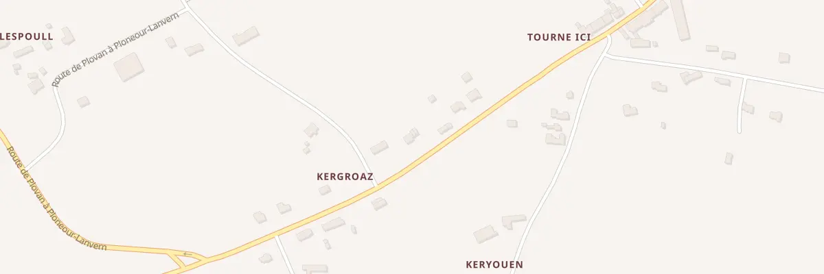 Plan du 5212 Kergroas à Tréogat