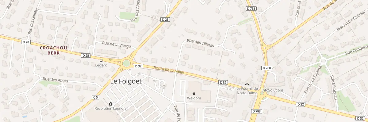 Plan du 12 Rte de Lannilis au Folgoët