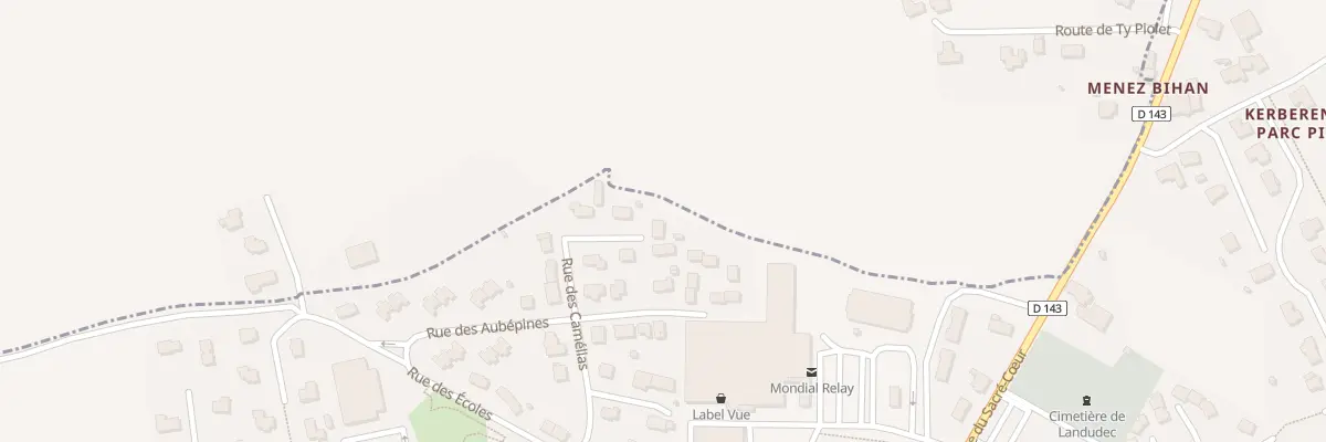 Plan du 14 Rue des Camélias à Landudec