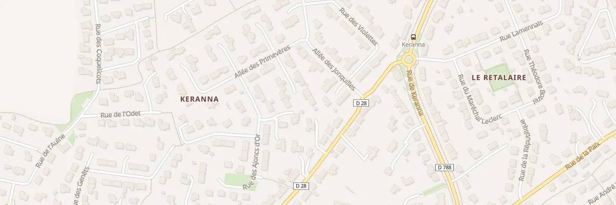 Plan du 2 Rue des Hortensias au Folgoët