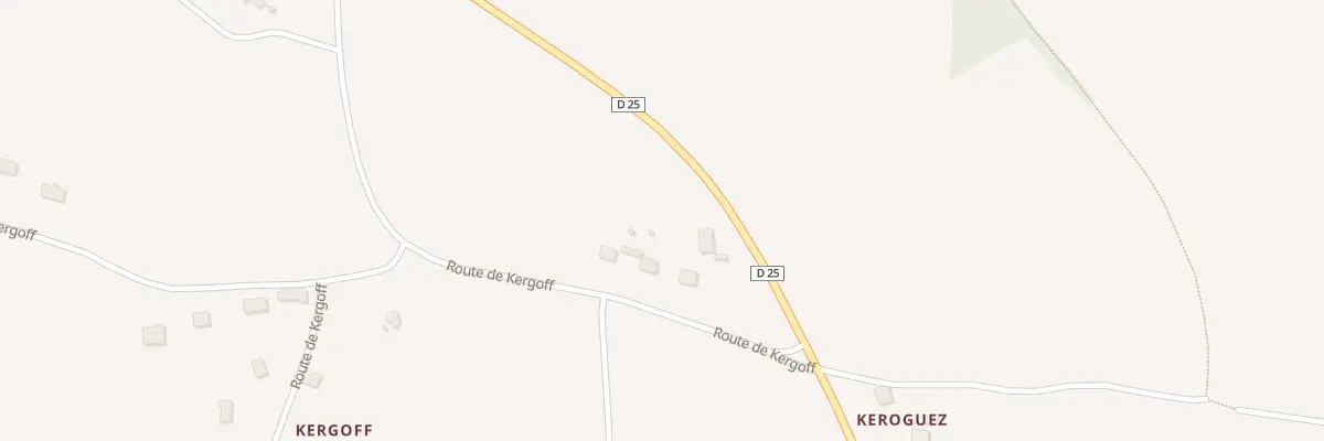 Plan du 8 Rte de Kergoff à Kernouës