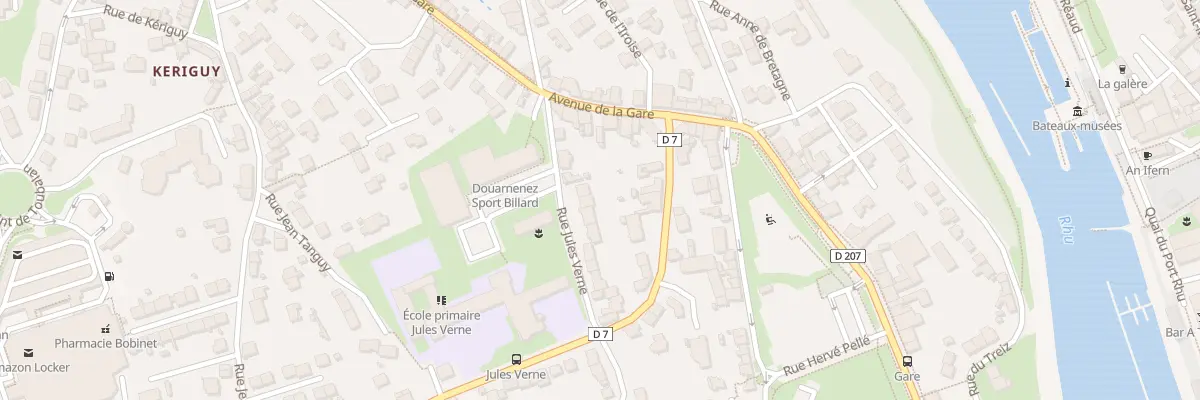 Plan du 9 Rue Jules Verne à Douarnenez