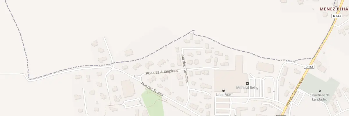 Plan du 7 Rue des Camélias à Landudec