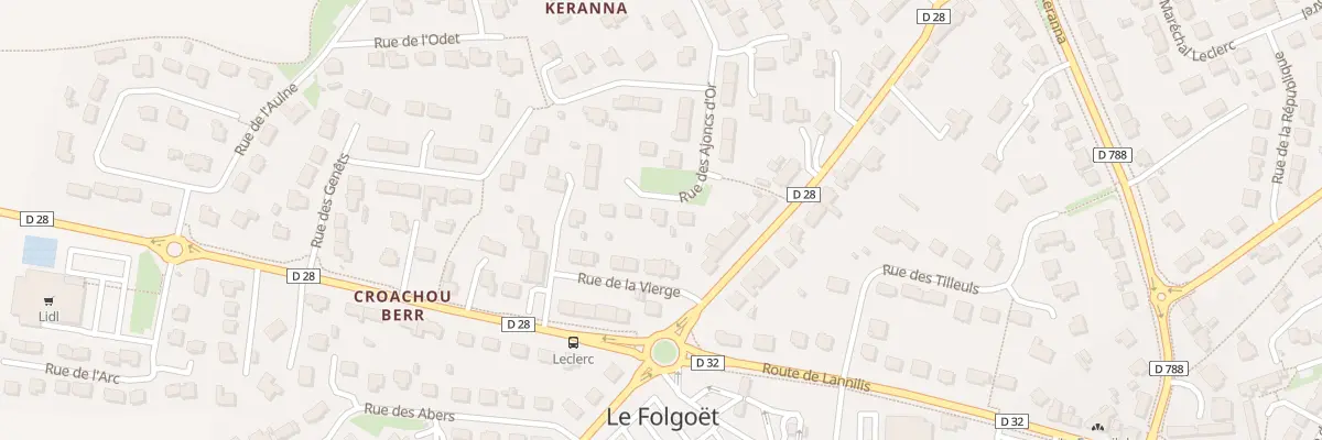 Plan du 11 Rue des Ajoncs d’Or au Folgoët