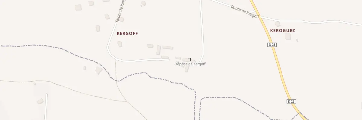 Plan du 1B Rte de Kergoff à Kernouës