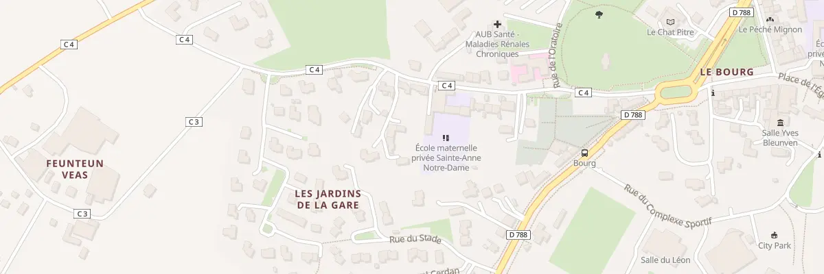 Plan du 21B Rue de la Gare au Folgoët