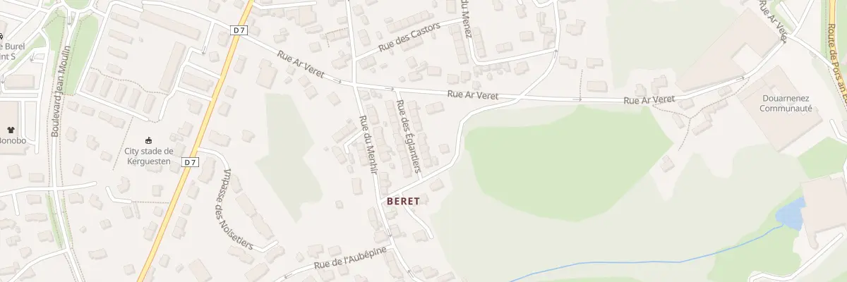 Plan du 9 Rue des Eglantiers à Douarnenez