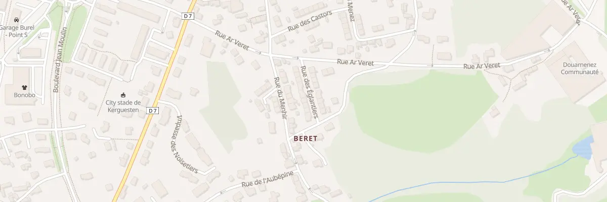 Plan du 12 Rue des Eglantiers à Douarnenez