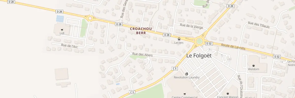 Plan du 11 Rue des Abers au Folgoët
