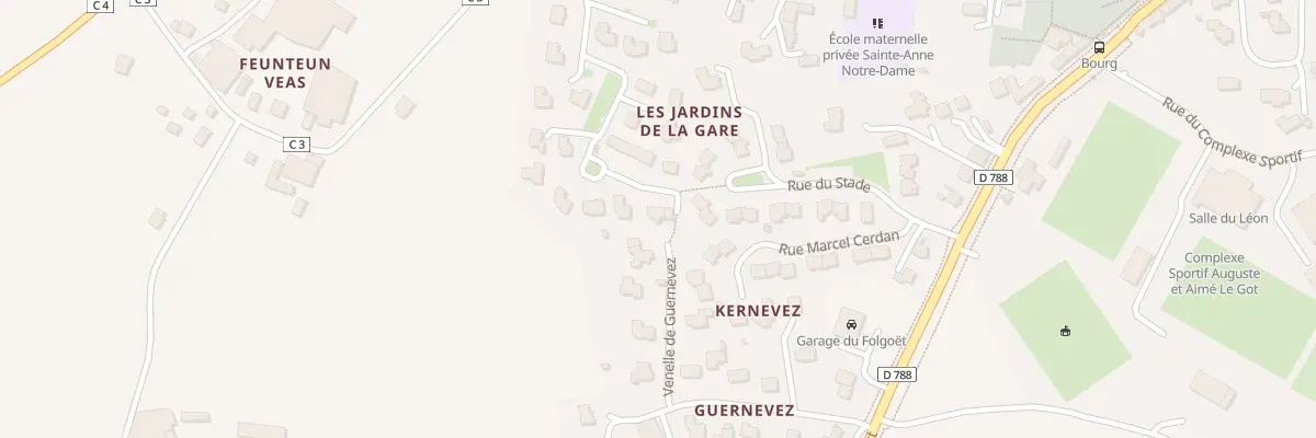 Plan du 25 Rue des Dentelieres au Folgoët