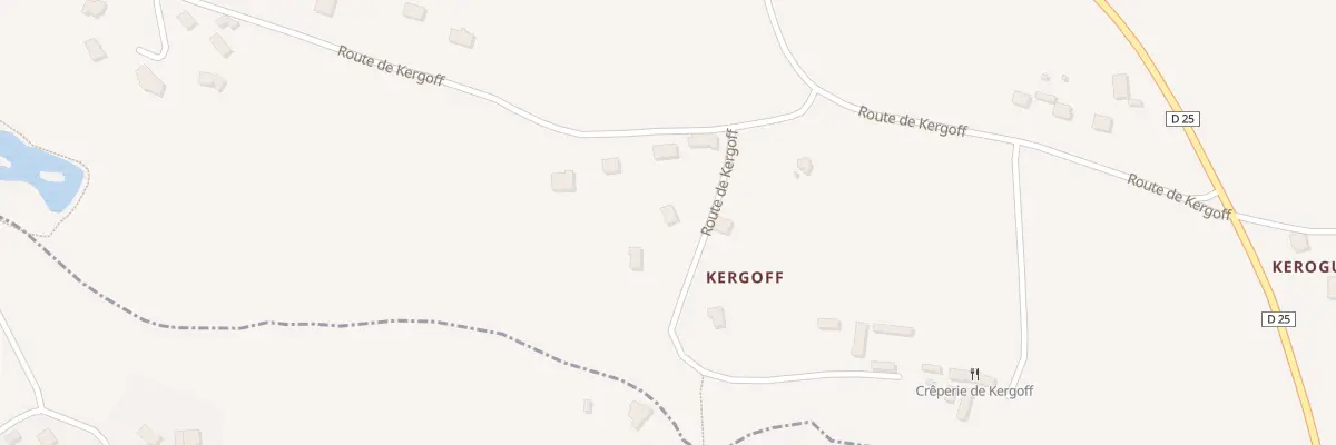 Plan du 13 Rte de Kergoff à Kernouës