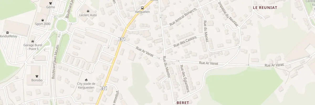 Plan du 26 Rue du Menhir à Douarnenez