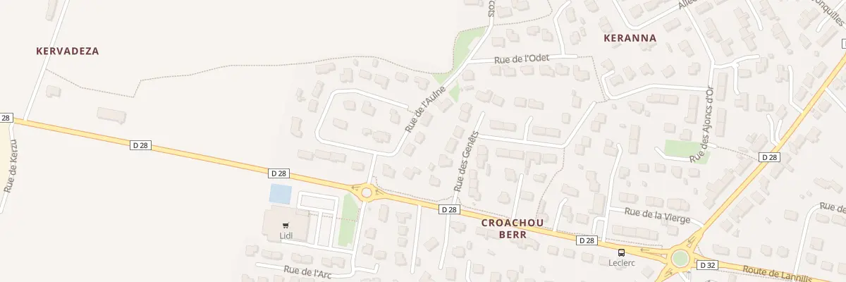 Plan du 7 Rue de l’Aulne au Folgoët