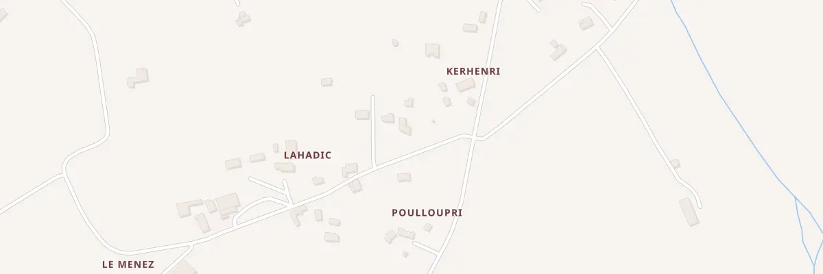 Plan du 5183F Lahadic à Tréogat