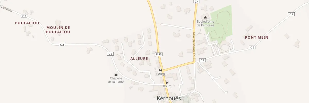 Plan du 2 Rte de la Côte des Légendes à Kernouës