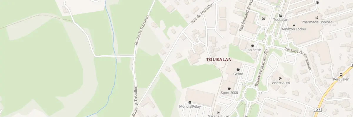 Plan du 69 Rue de Toubalan à Douarnenez
