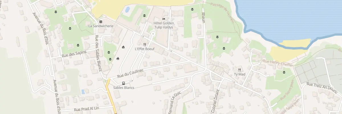 Plan du 11 Rue des Professeurs Curie à Douarnenez