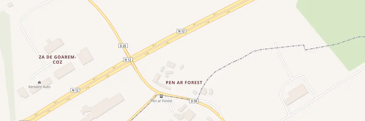 Plan du 59 Pen Ar Forest à Kersaint-Plabennec