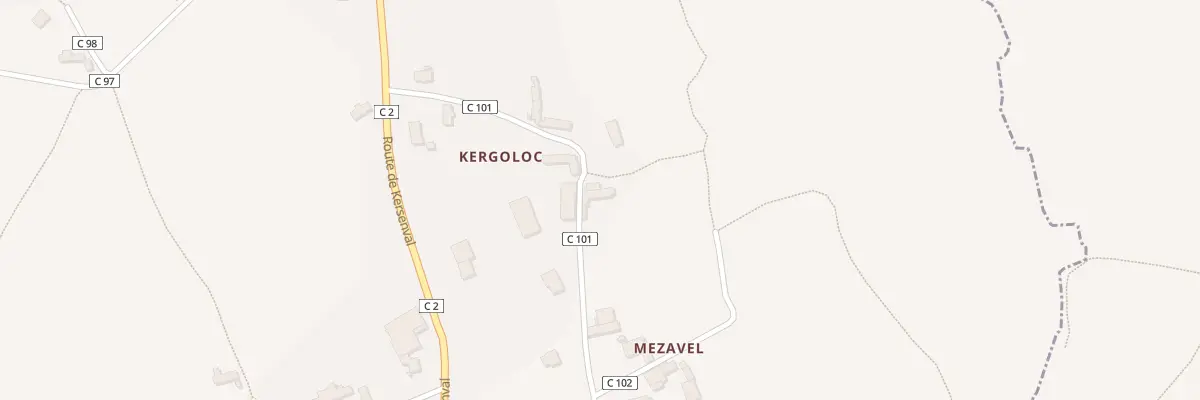 Plan du 940 Kergoloc à Kerlouan