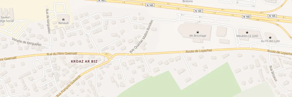Plan du 2 Rte de Loperhet à Plougastel-Daoulas