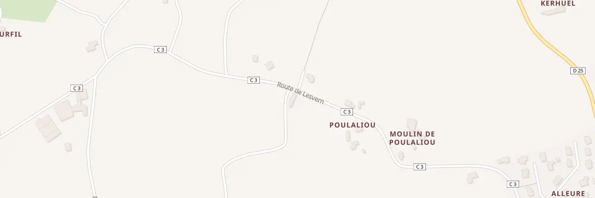Plan du 1 Coadic An Iliz à Kernouës