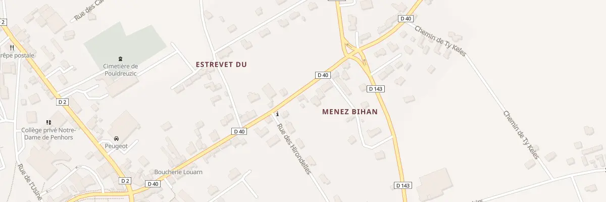 Plan du 38 Rue de Quimper à Pouldreuzic