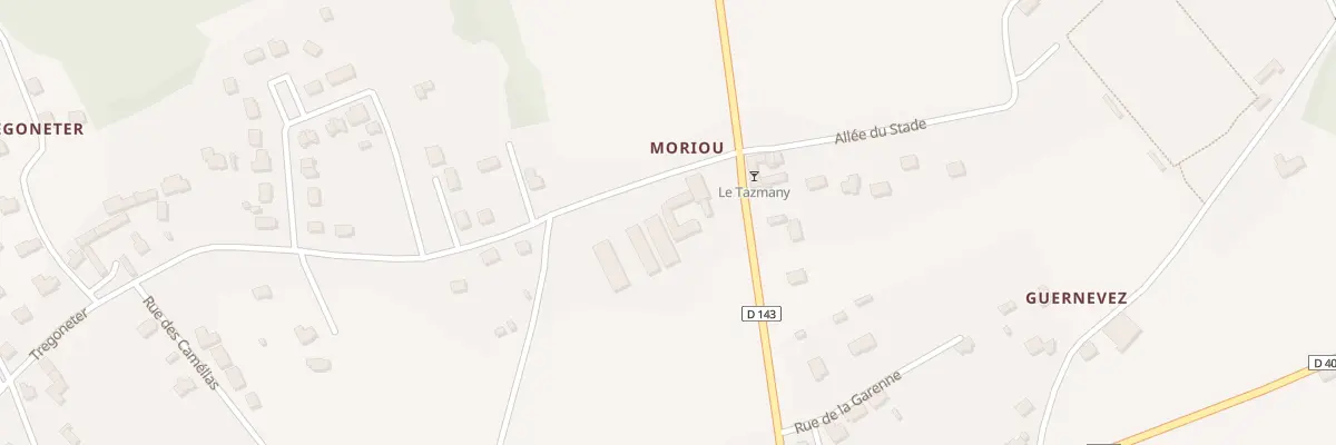 Plan du 1 Moriou Bras à Pouldreuzic