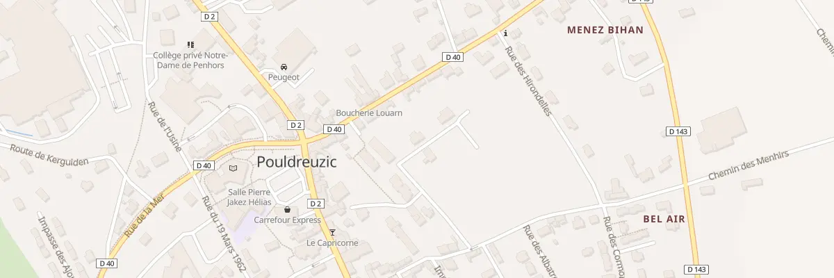 Plan du 11 Rue des Mésanges à Pouldreuzic