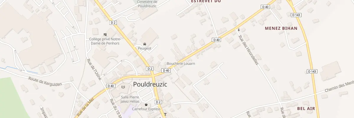 Plan du 7 Rue de Quimper à Pouldreuzic