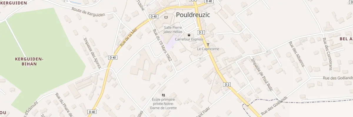 Plan du 3 Rue du 19 Mars 1962 à Pouldreuzic