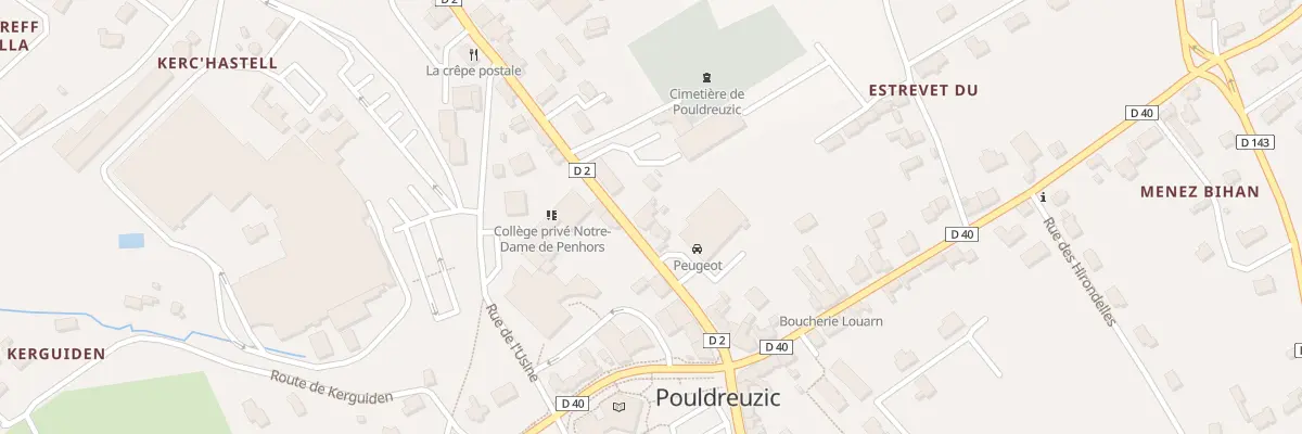 Plan du 14 Rue de Plozévet à Pouldreuzic