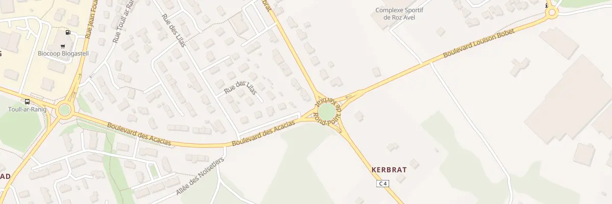 Plan du 54 Rue de Kerbrat à Plougastel-Daoulas