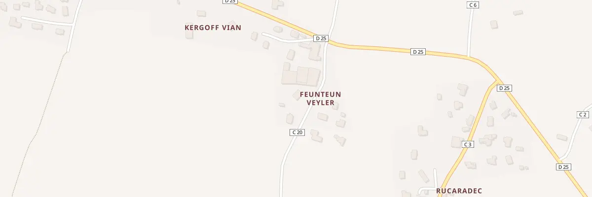 Plan du 100 Feunteun Veyler à Saint-Frégant
