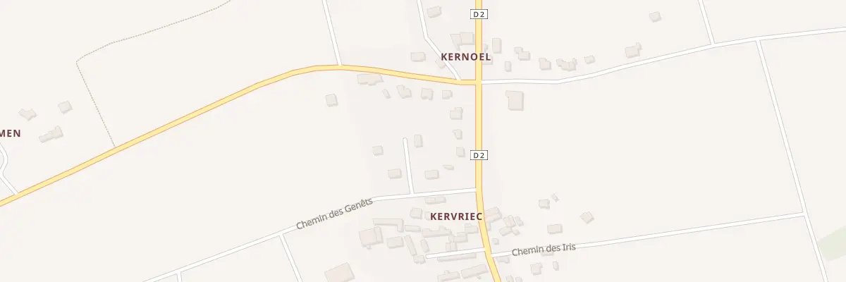 Plan du 9000F Kervriec à Pouldreuzic