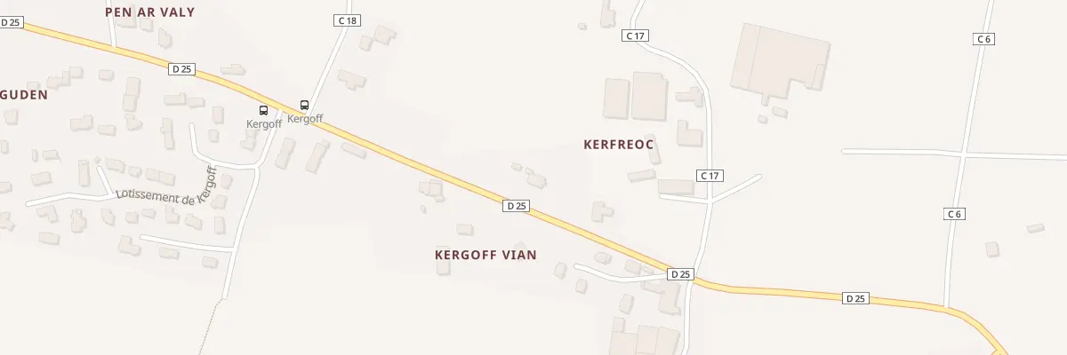 Plan du 160 Rte de Feunteun-Veyler à Saint-Frégant