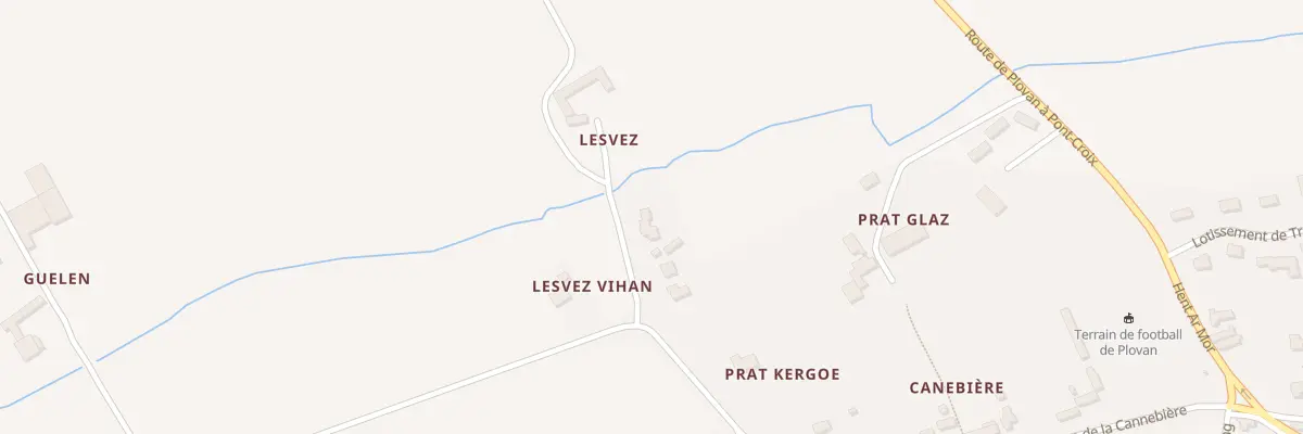 Plan du 204 Prat Kergoe à Plovan