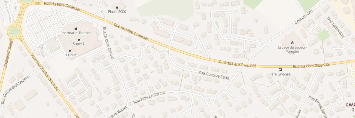 Plan du 1 Rue Gustave Zédé à Plougastel-Daoulas