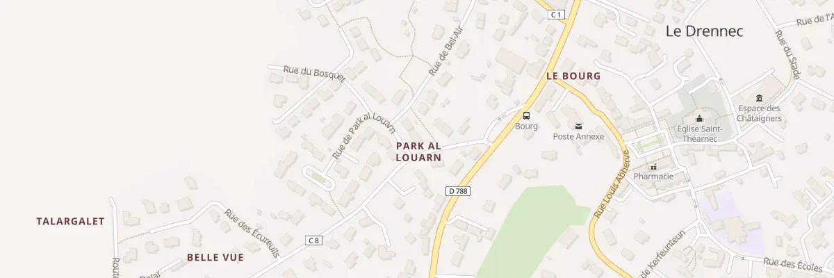 Plan du 1 Rue de Park al Louarn au Drennec