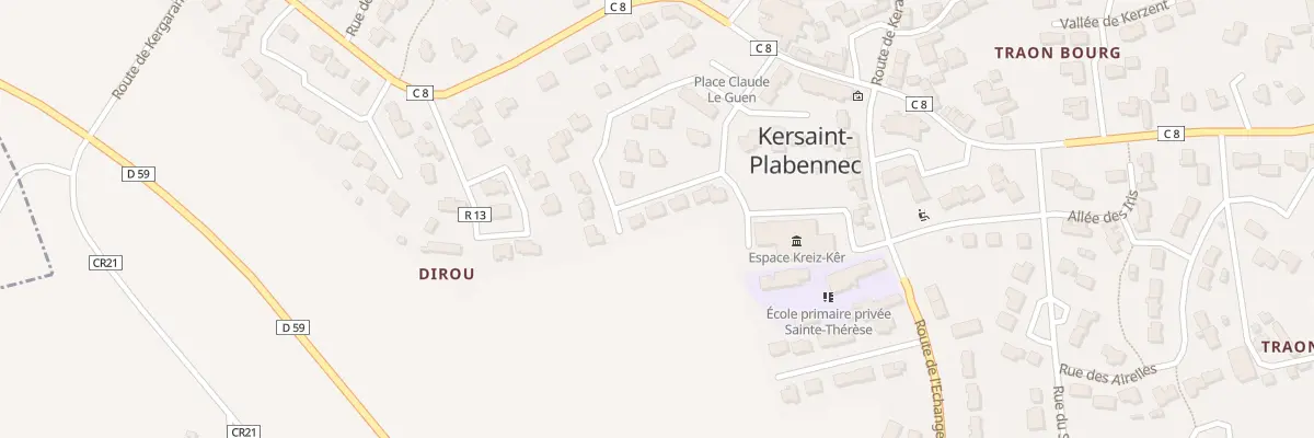 Plan du 10 Rue de l’Abbe Cloarec à Kersaint-Plabennec
