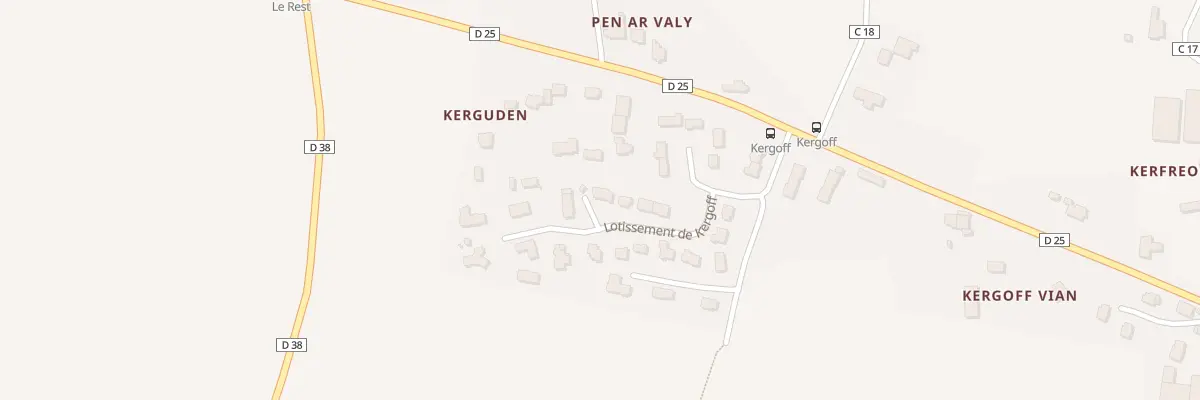 Plan du 20 Lot de Kergoff à Saint-Frégant
