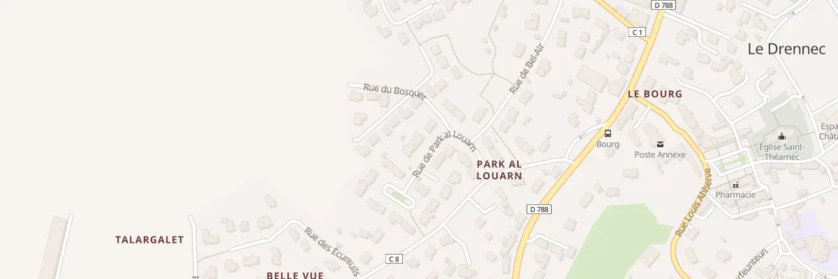 Plan du 6 Rue de Park al Louarn au Drennec