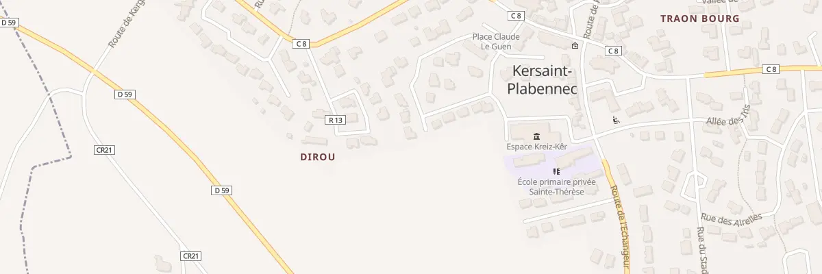 Plan du 14 Rue de l’Abbe Cloarec à Kersaint-Plabennec