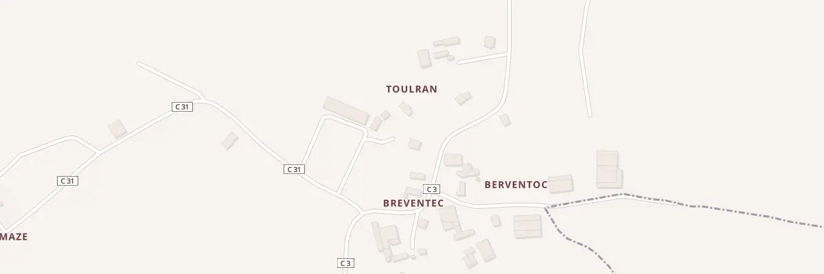 Plan du 77 Breventec au Drennec