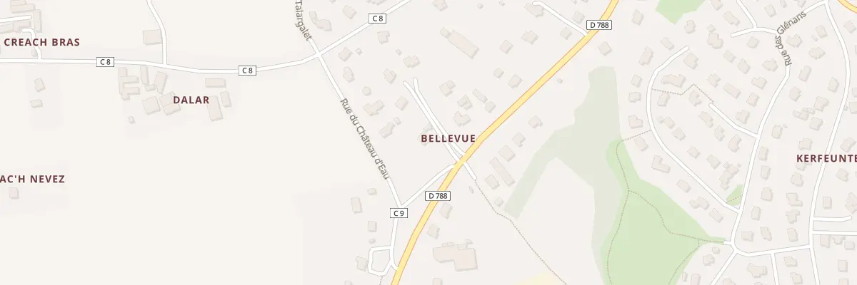 Plan du 4 Bellevue au Drennec