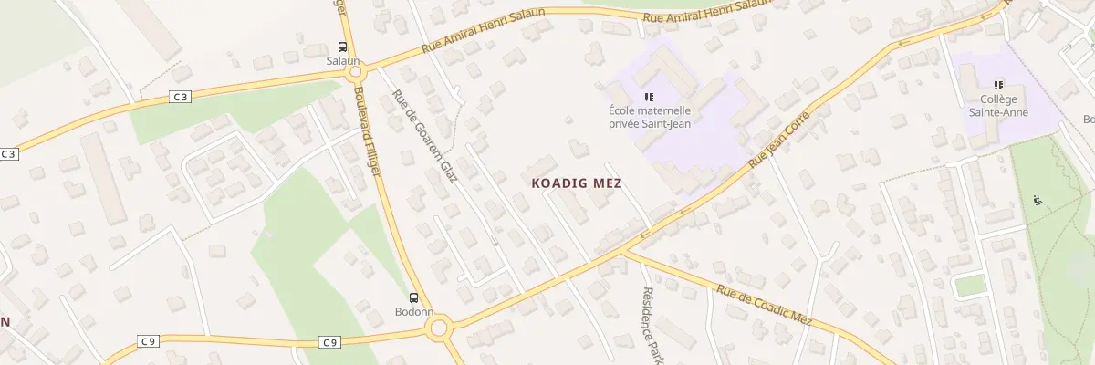 Plan du 2 Res Ker Coadic Mez à Plougastel-Daoulas