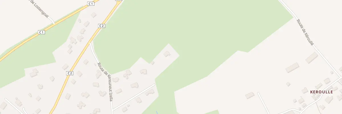 Plan du 214 Rte de Kereuneut Izella à Plougastel-Daoulas