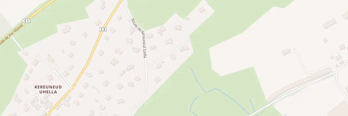 Plan du 218 Rte de Kereuneut Izella à Plougastel-Daoulas
