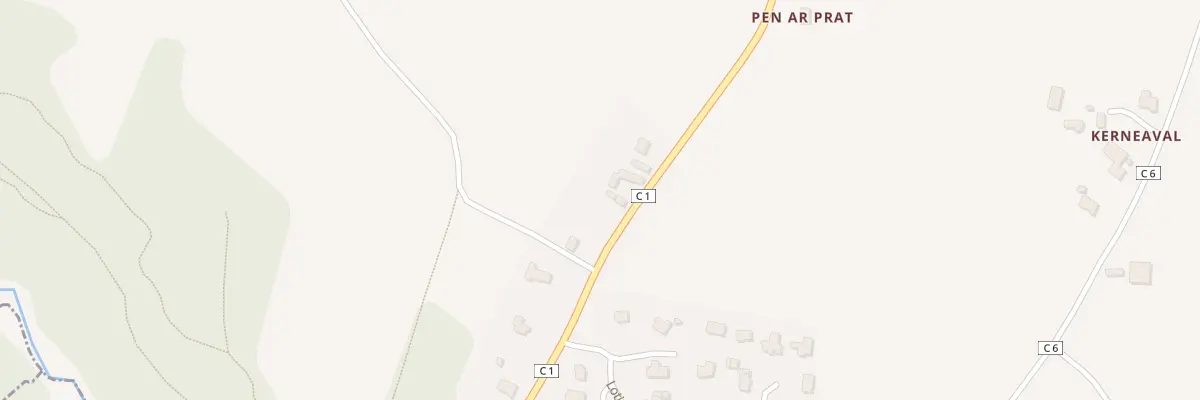 Plan du 1 Pen Ar Prat à Lanarvily